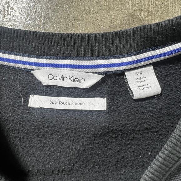 Calvin Klein Black Soft Touch Fleece Sweatshirt Large - Picture 4 of 7